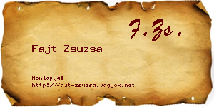 Fajt Zsuzsa névjegykártya
